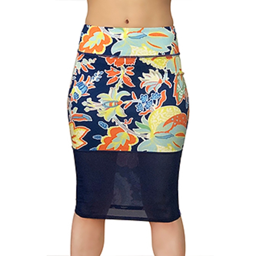 NS Activewear Floral Stretch Skirt with Mesh